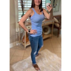 Ribbed Racerback Boy Beater Tank Spring Blue 1521